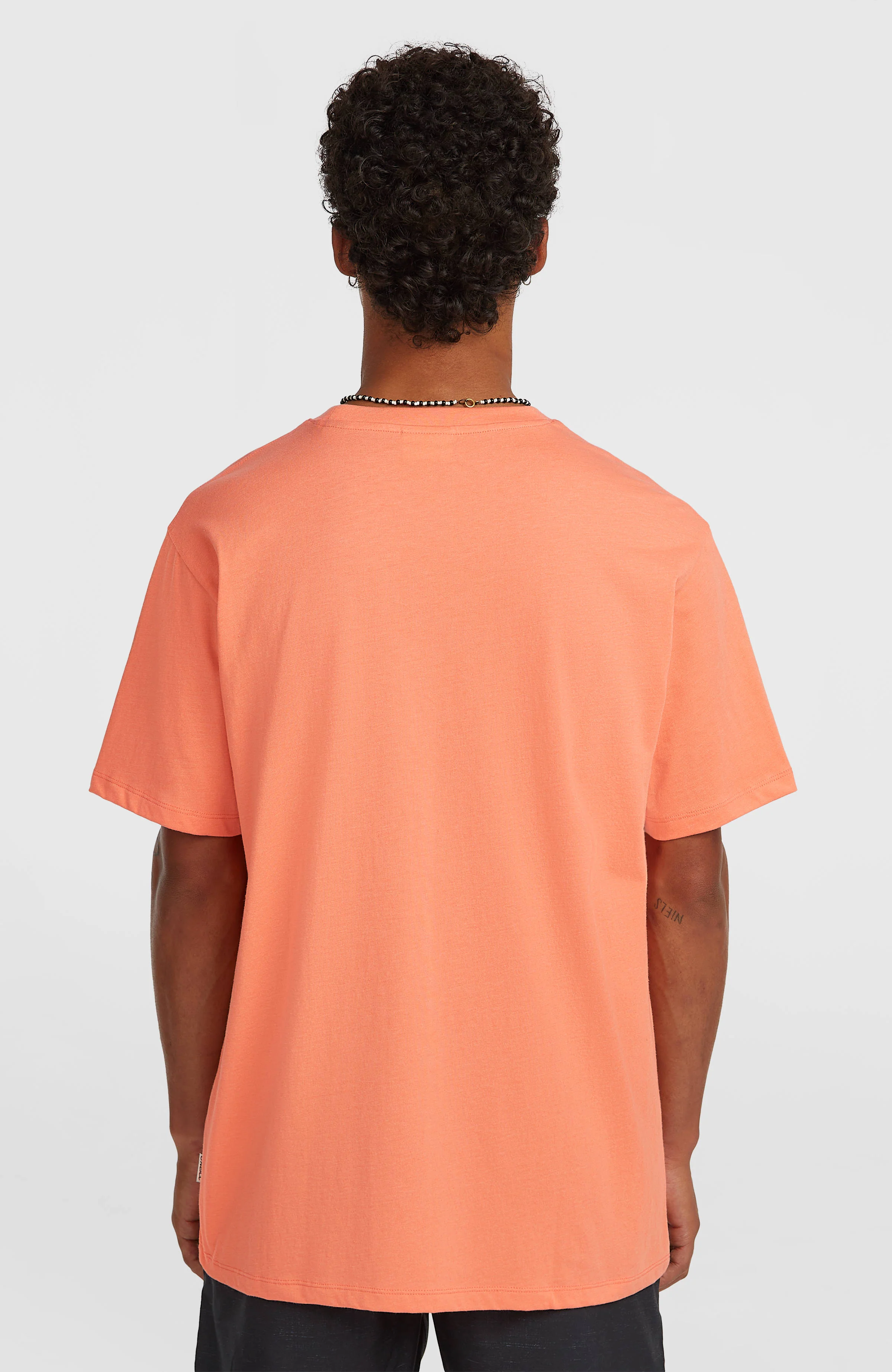 Melange Chest Print T-Shirt | Funky Peach