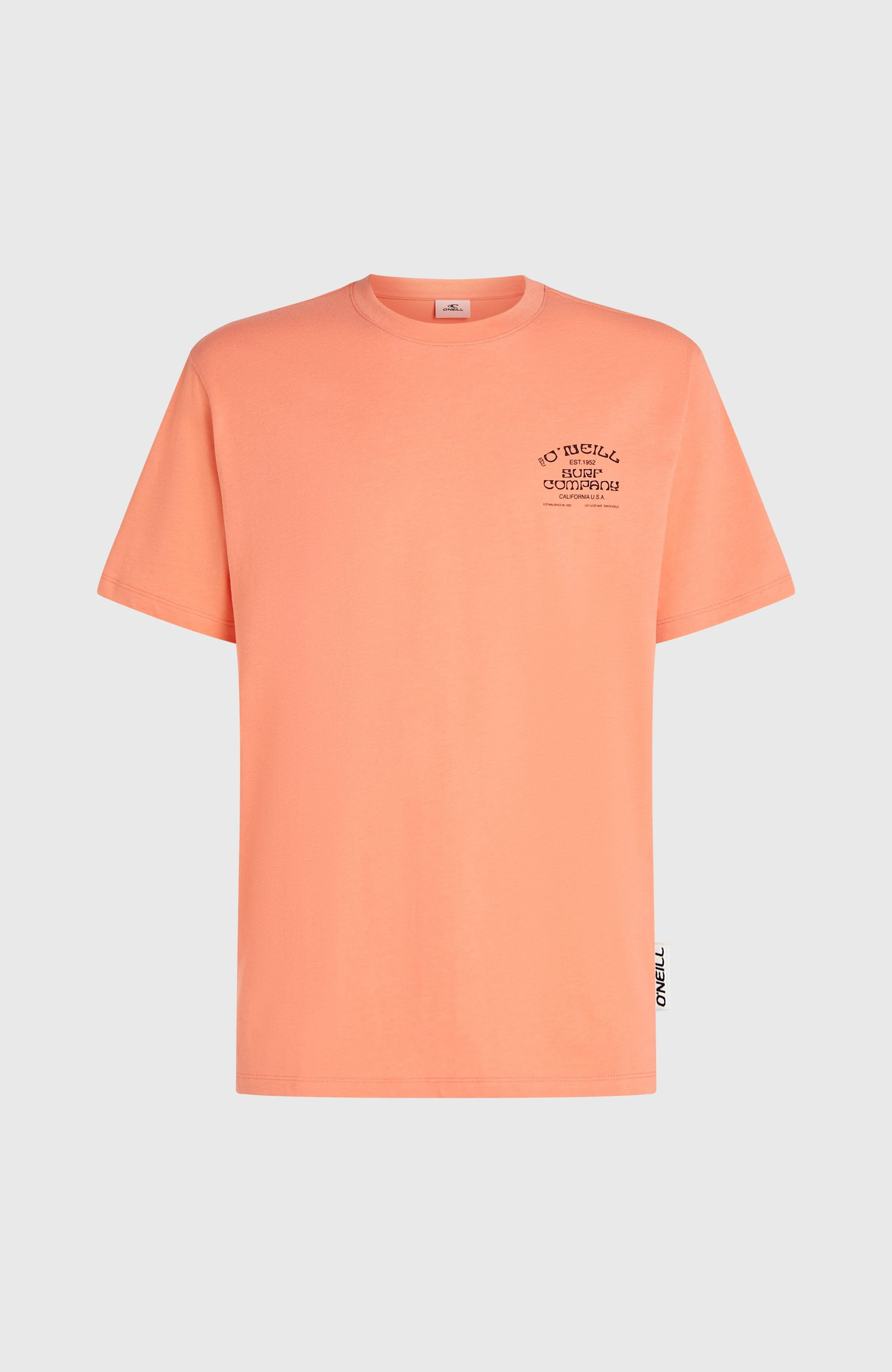 Melange Chest Print T-Shirt | Funky Peach