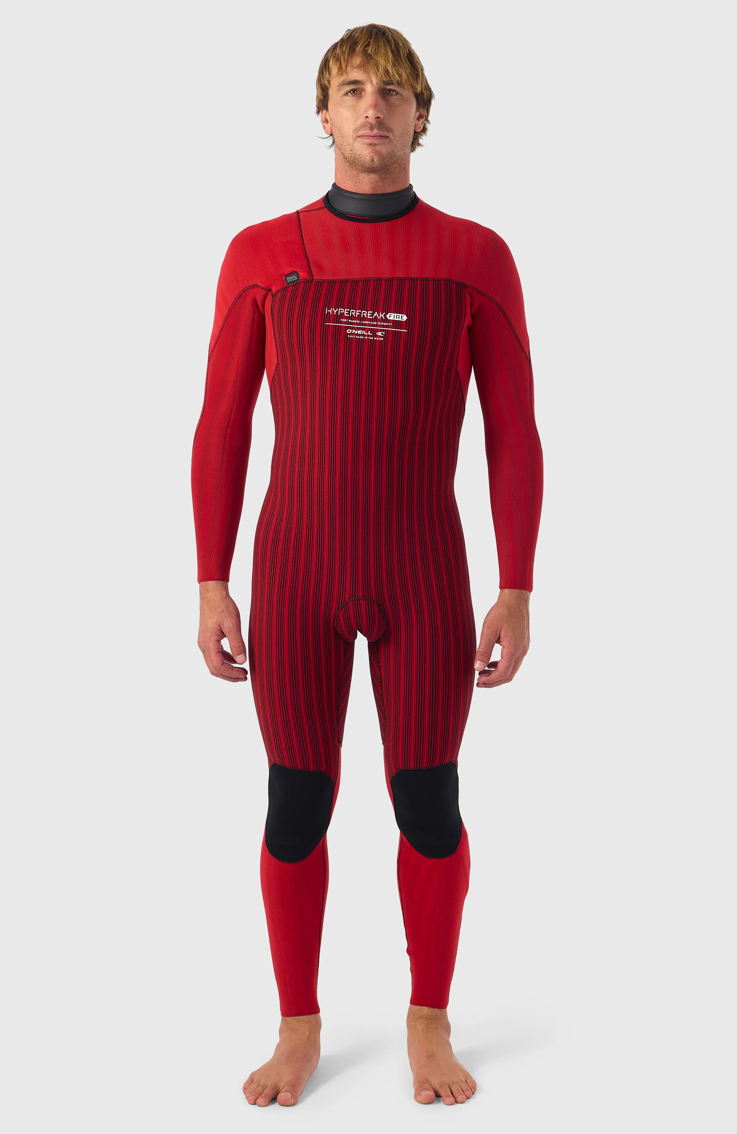 Hyperfreak Fire 5/4mm+ Chest Zip Full Wetsuit | BLACK/BLACK