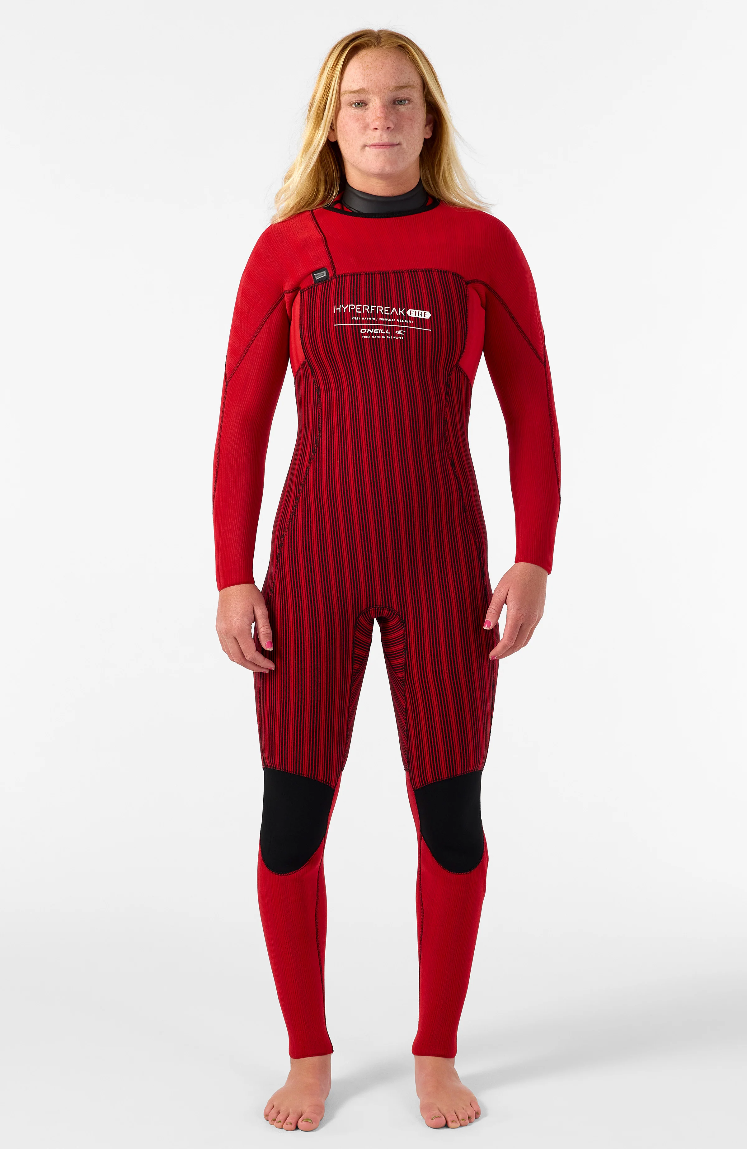 Hyperfreak Fire 5/4mm+ Chest Zip Full Wetsuit | BLACK/BLACK