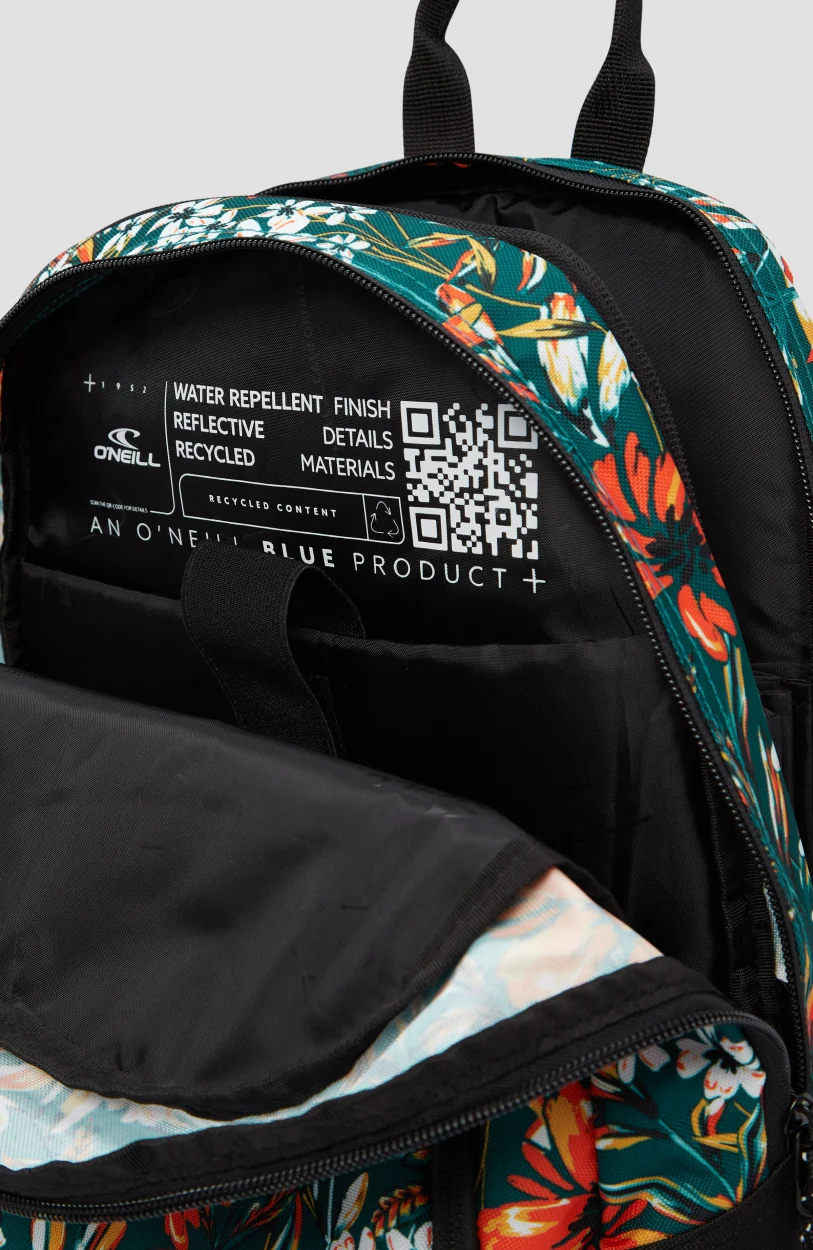 Wedge Small Backpack | Flower Wall