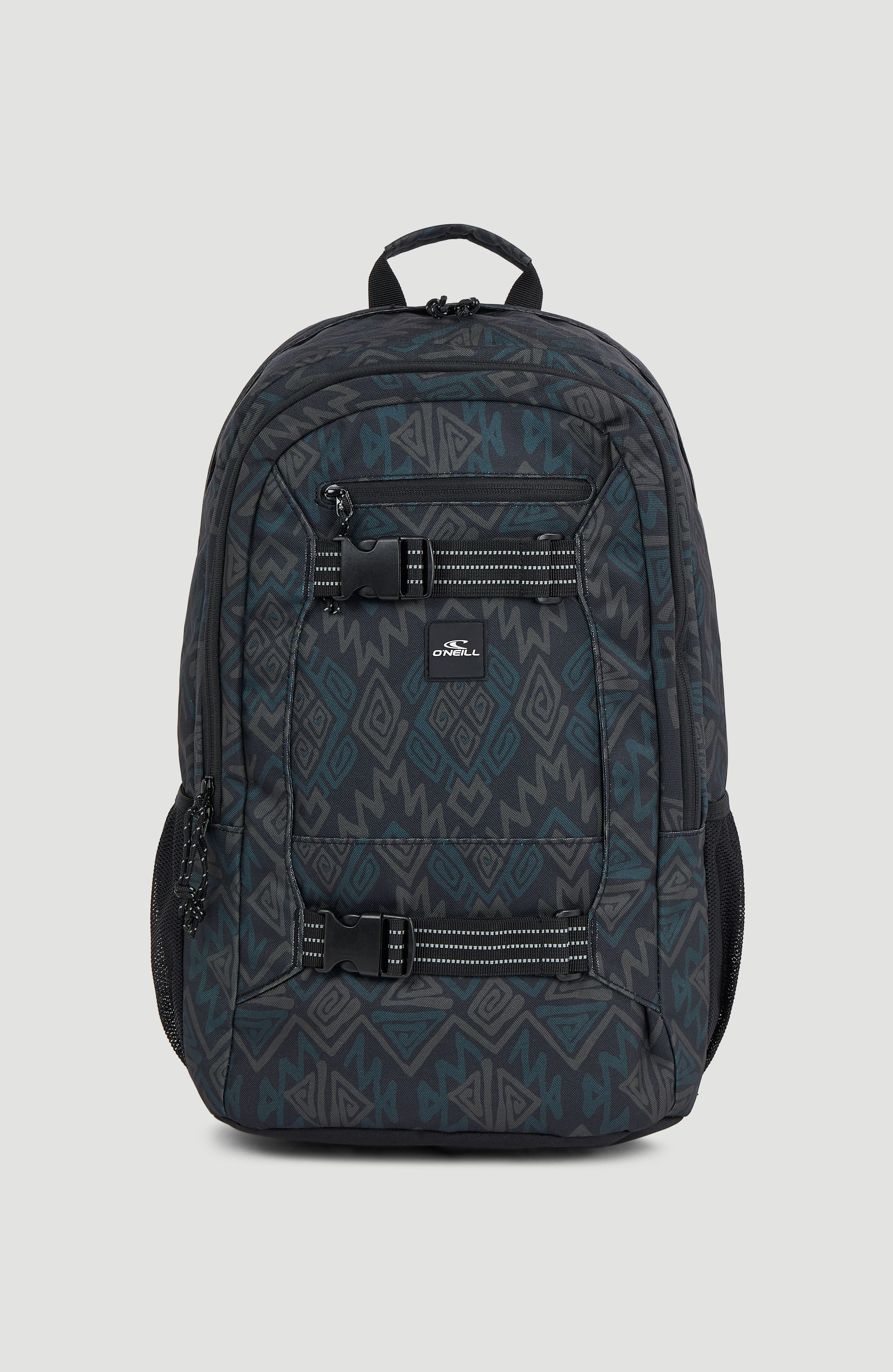 7427-boarder-backpack-black-retro-ikat-1.jpg Boarder Backpack | Black Retro Ikat