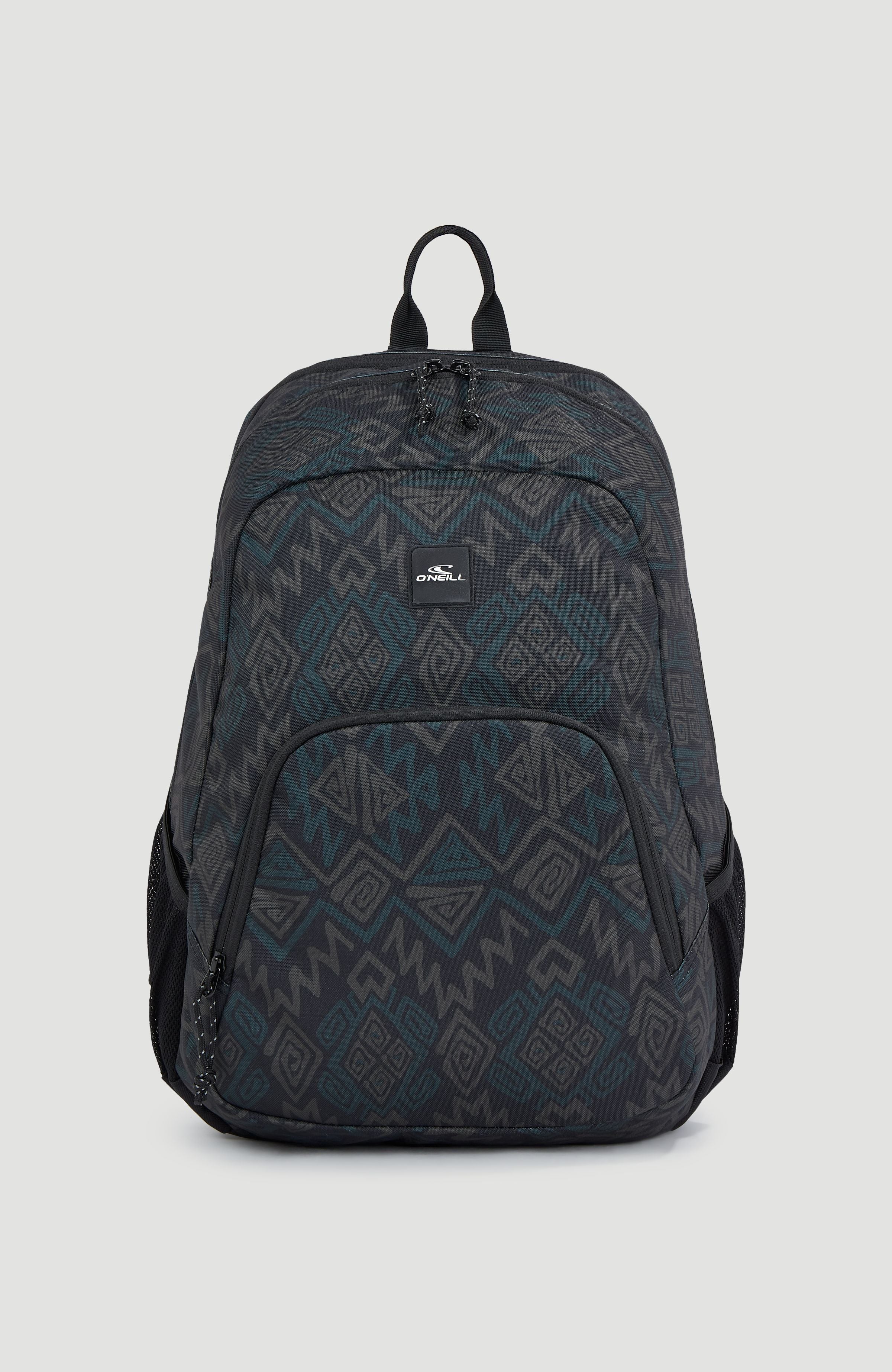 7436-wedge-backpack-black-retro-ikat-1.jpg Wedge Backpack | Black Retro Ikat