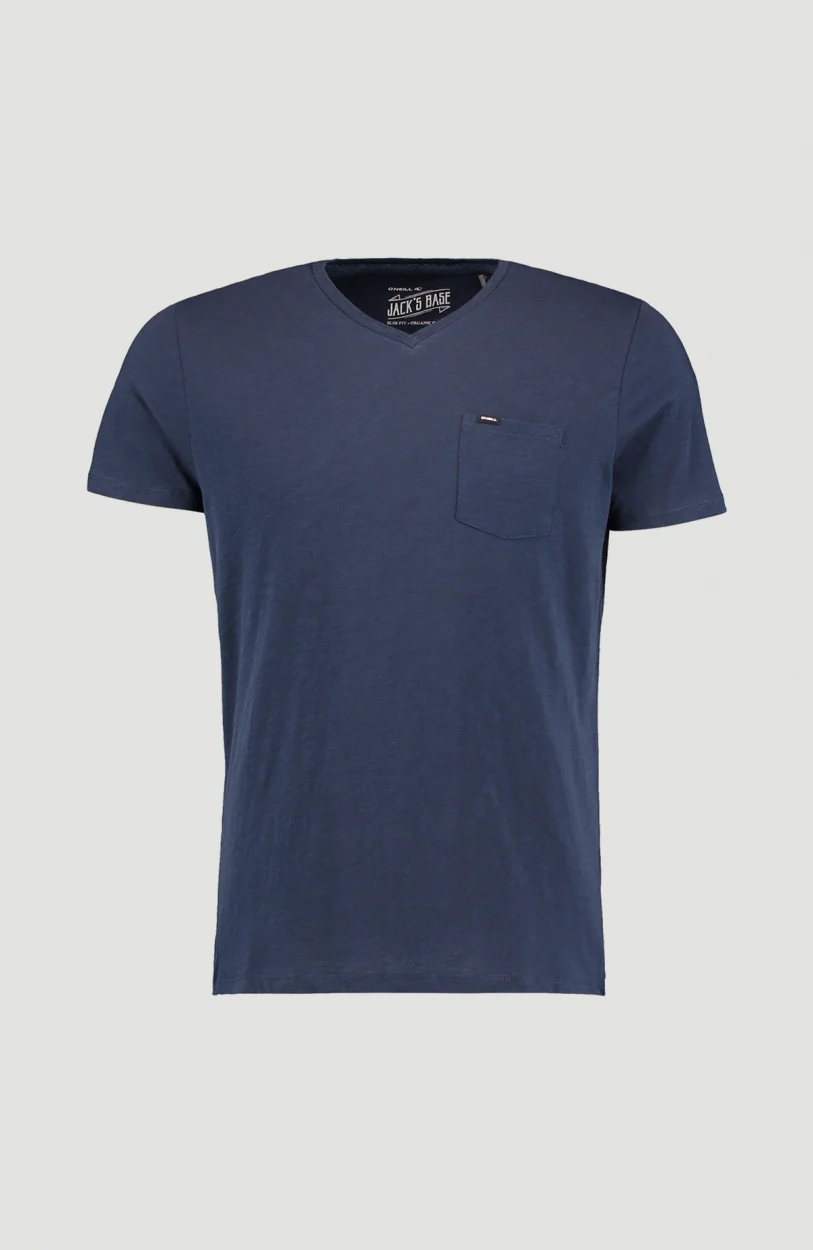 Jack's Base V-Neck T-Shirt | Ink Blue -A
