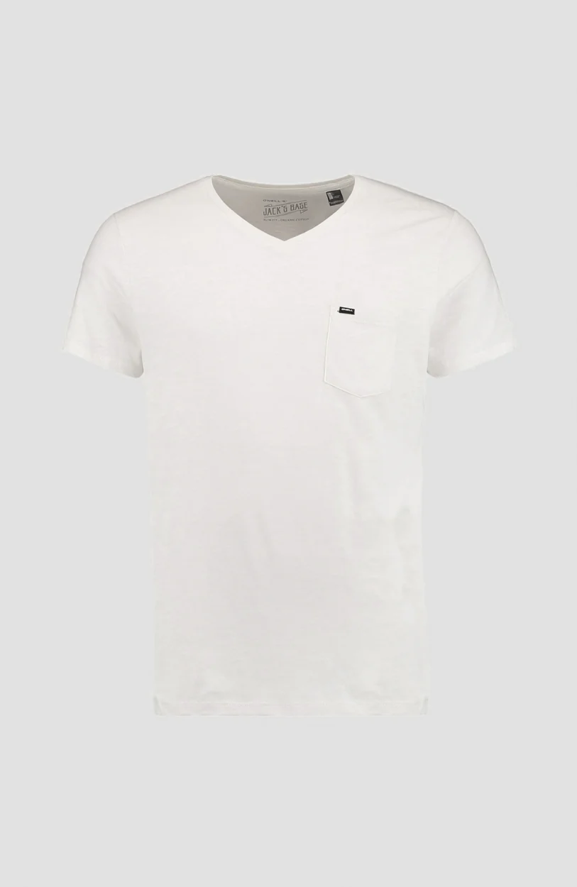 Jack's Base V-Neck T-Shirt | Powder White