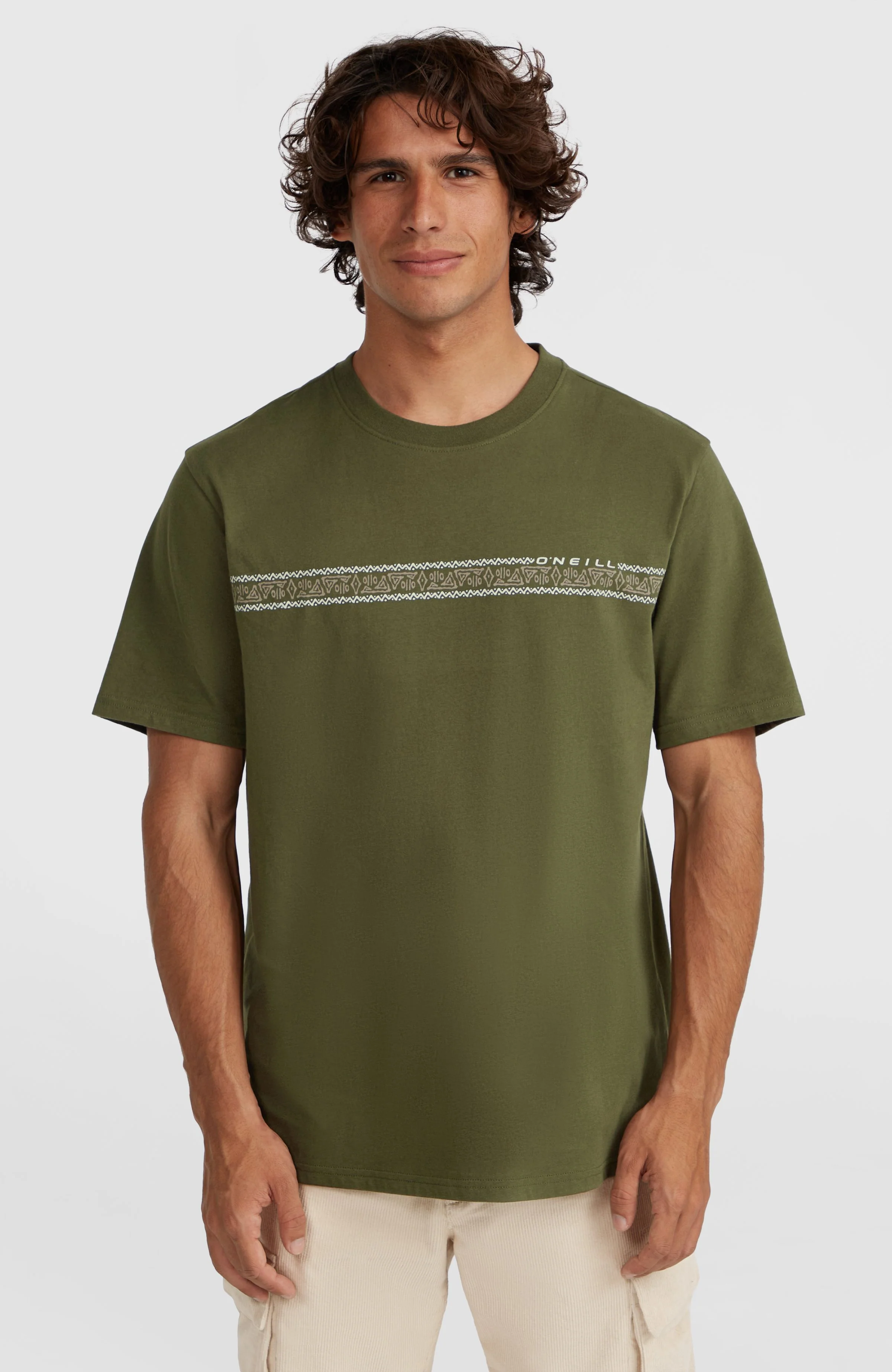 7809-ikat-stripe-t-shirt-forest-night-1.webp Ikat Stripe T-Shirt | Forest Night