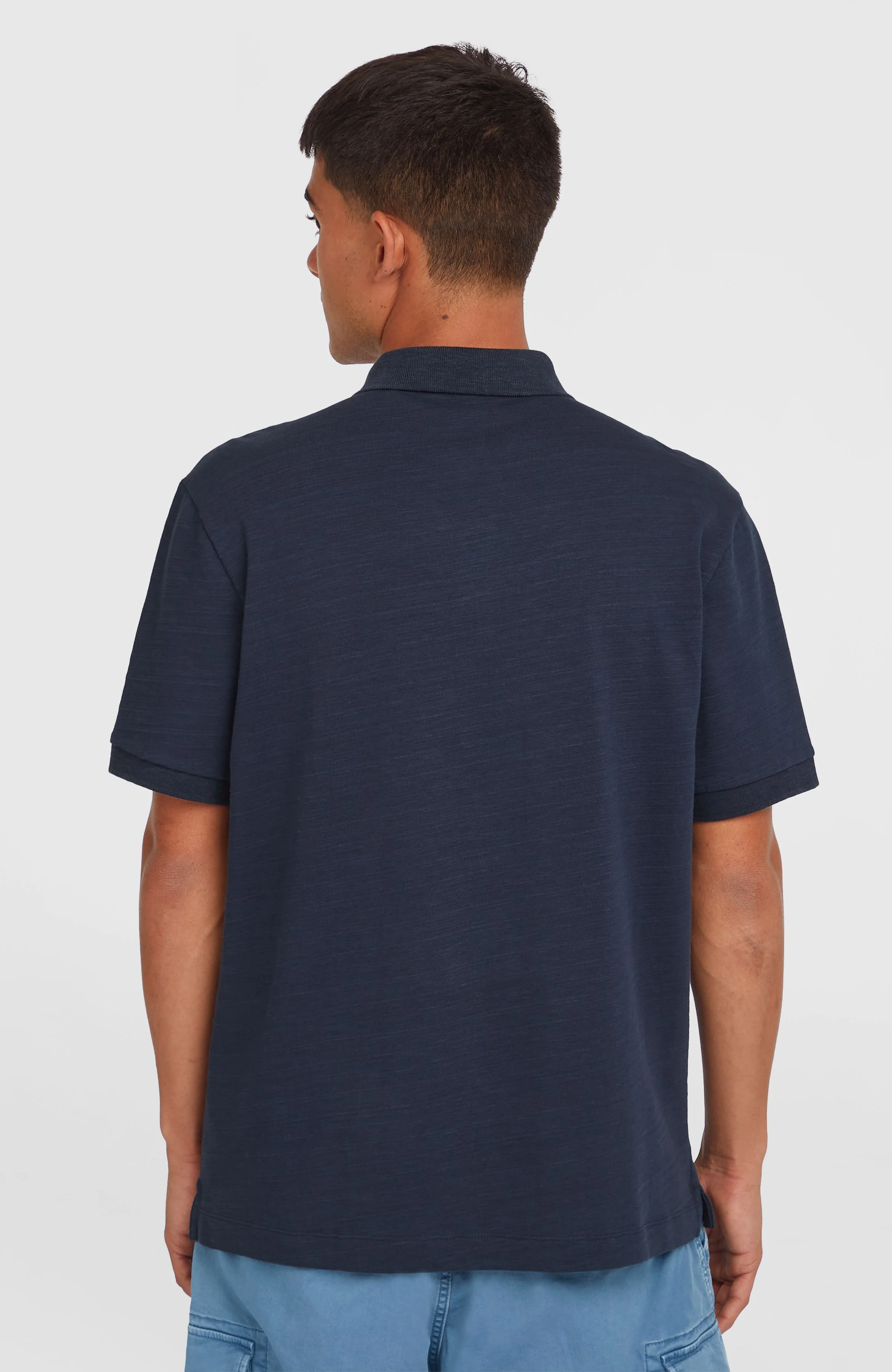 Slub Small Logo Polo | Ink Blue