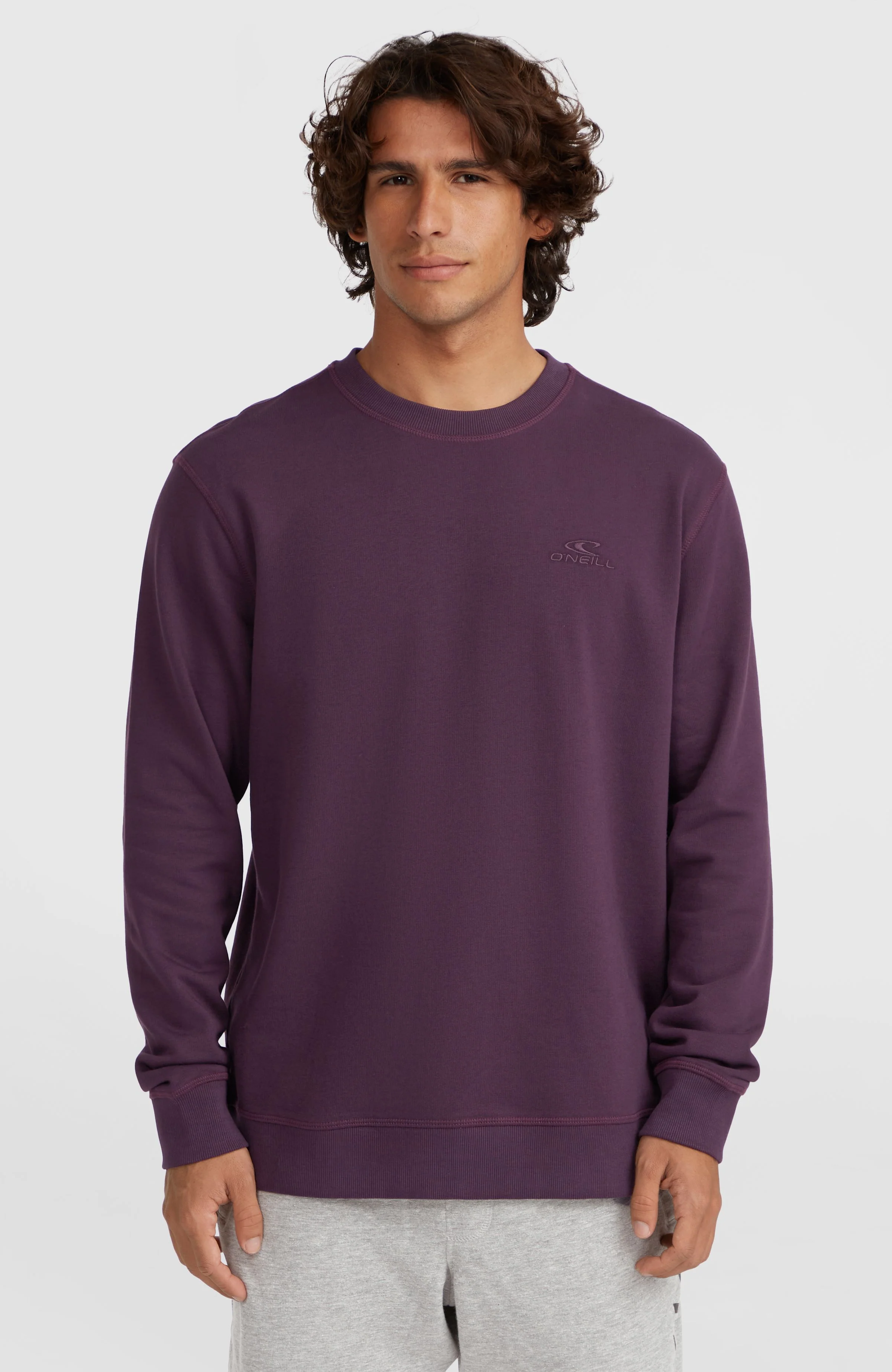 8780-small-logo-crew-sweatshirt-aubergine-1.webp Small Logo Crew Sweatshirt | Aubergine
