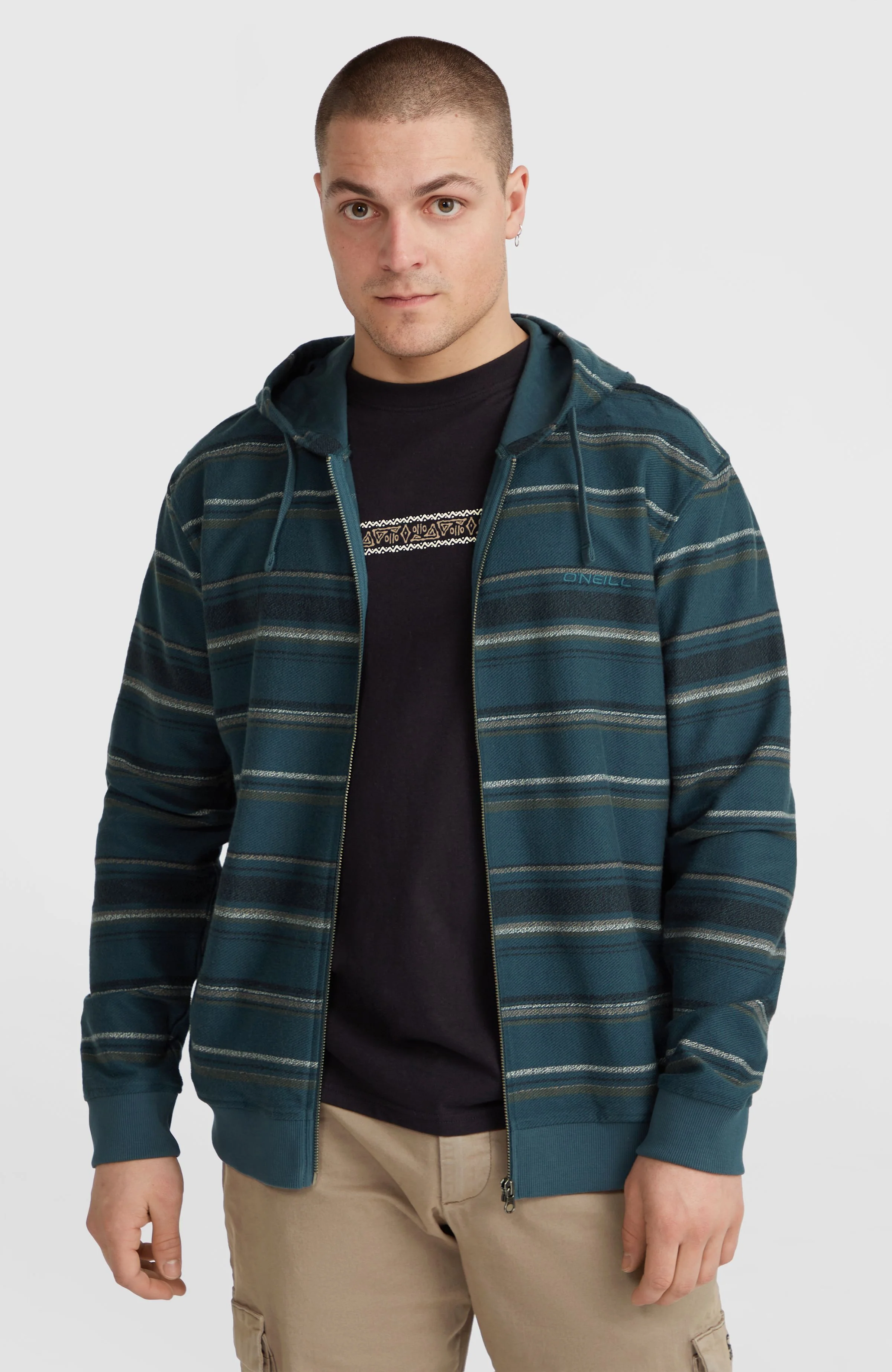 9308-bavaro-full-zip-hoodie-blue-ikat-stripe-1.webp Bavaro Full-Zip Hoodie | Blue Ikat Stripe
