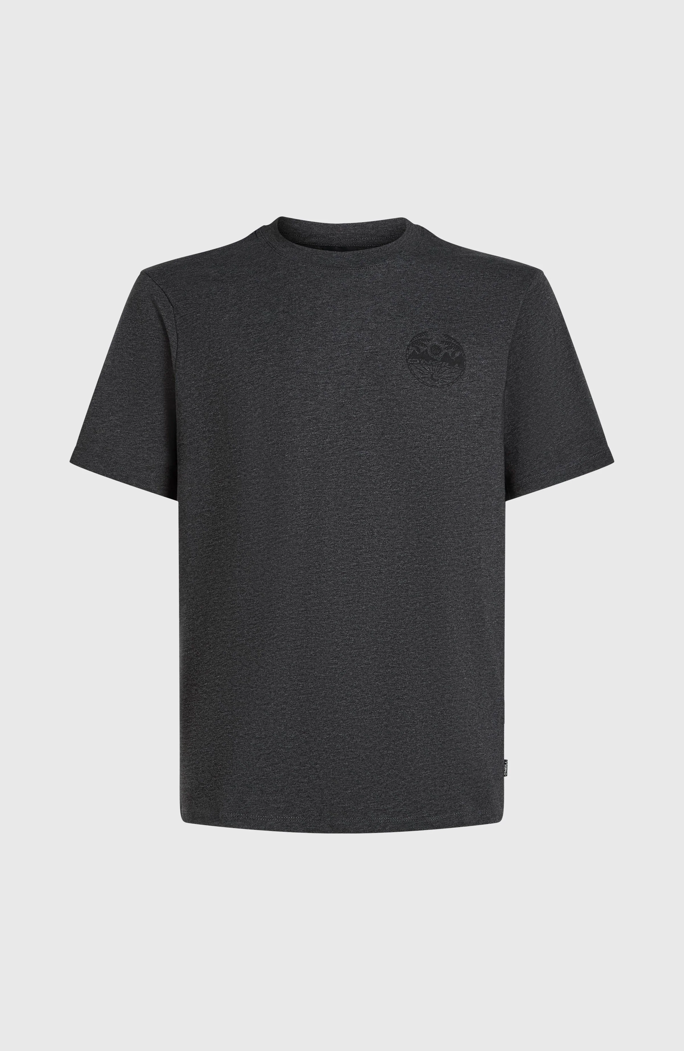 Back Print T-Shirt | Black Out Melange