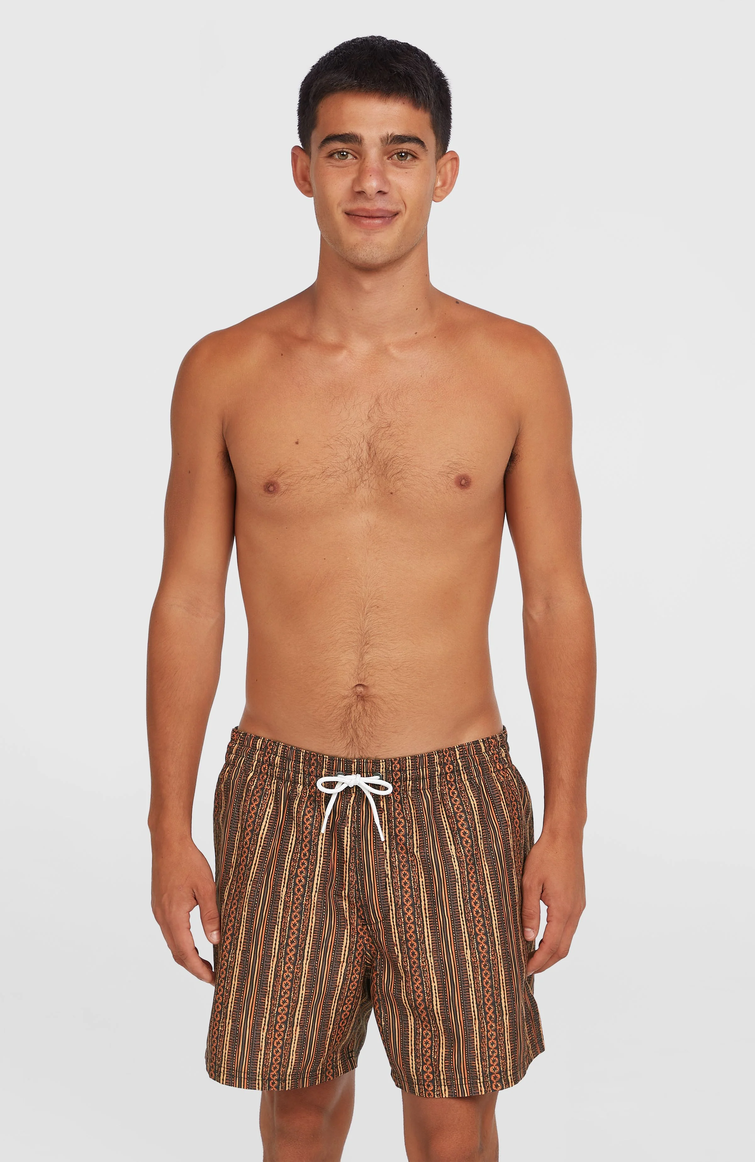 9761-cali-print-15-swim-shorts-orange-pressed-lines-1.webp Cali Print 15'' Swim Shorts | Orange Pressed Lines