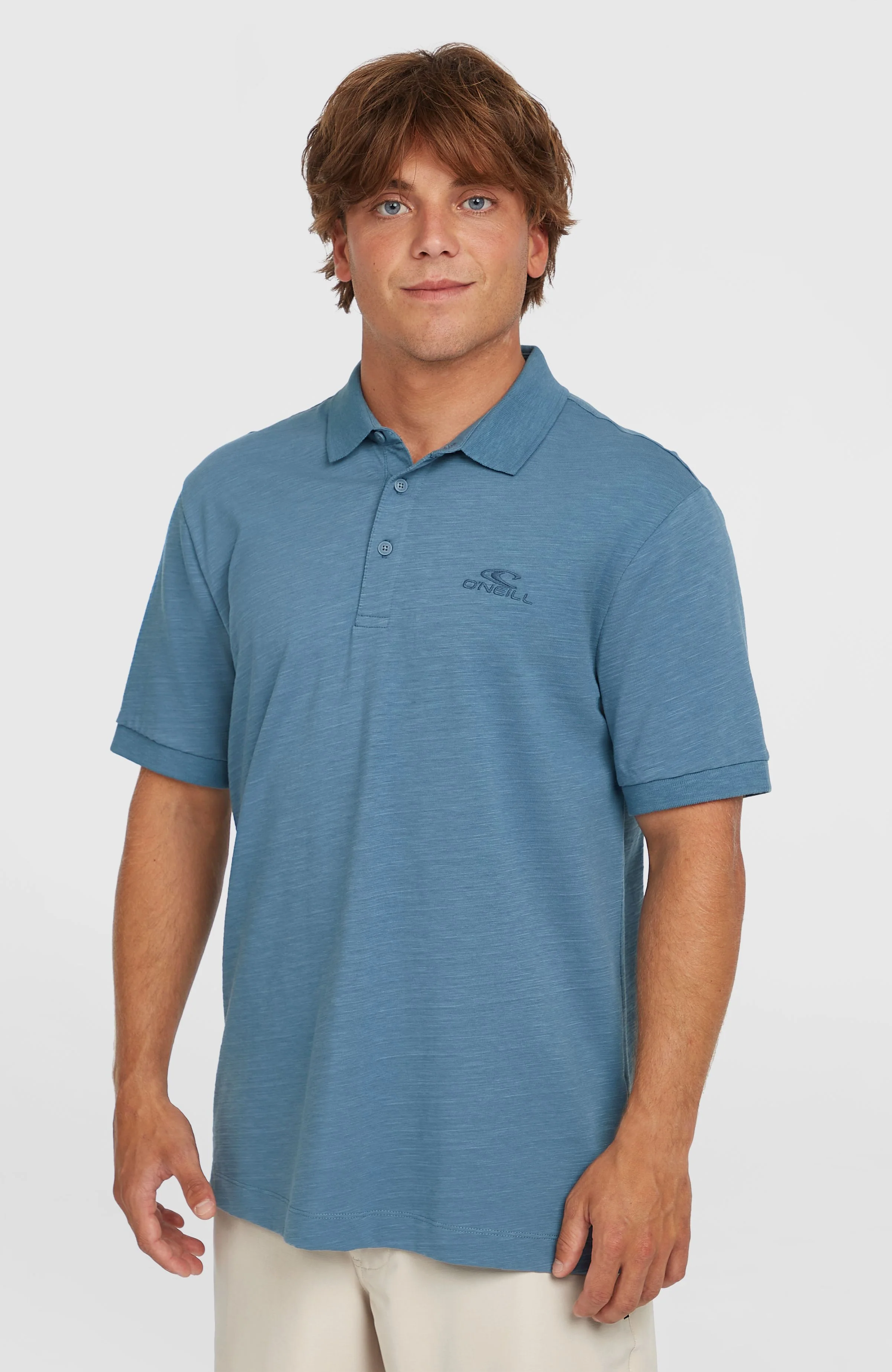 Slub Small Logo Polo | Copen Blue